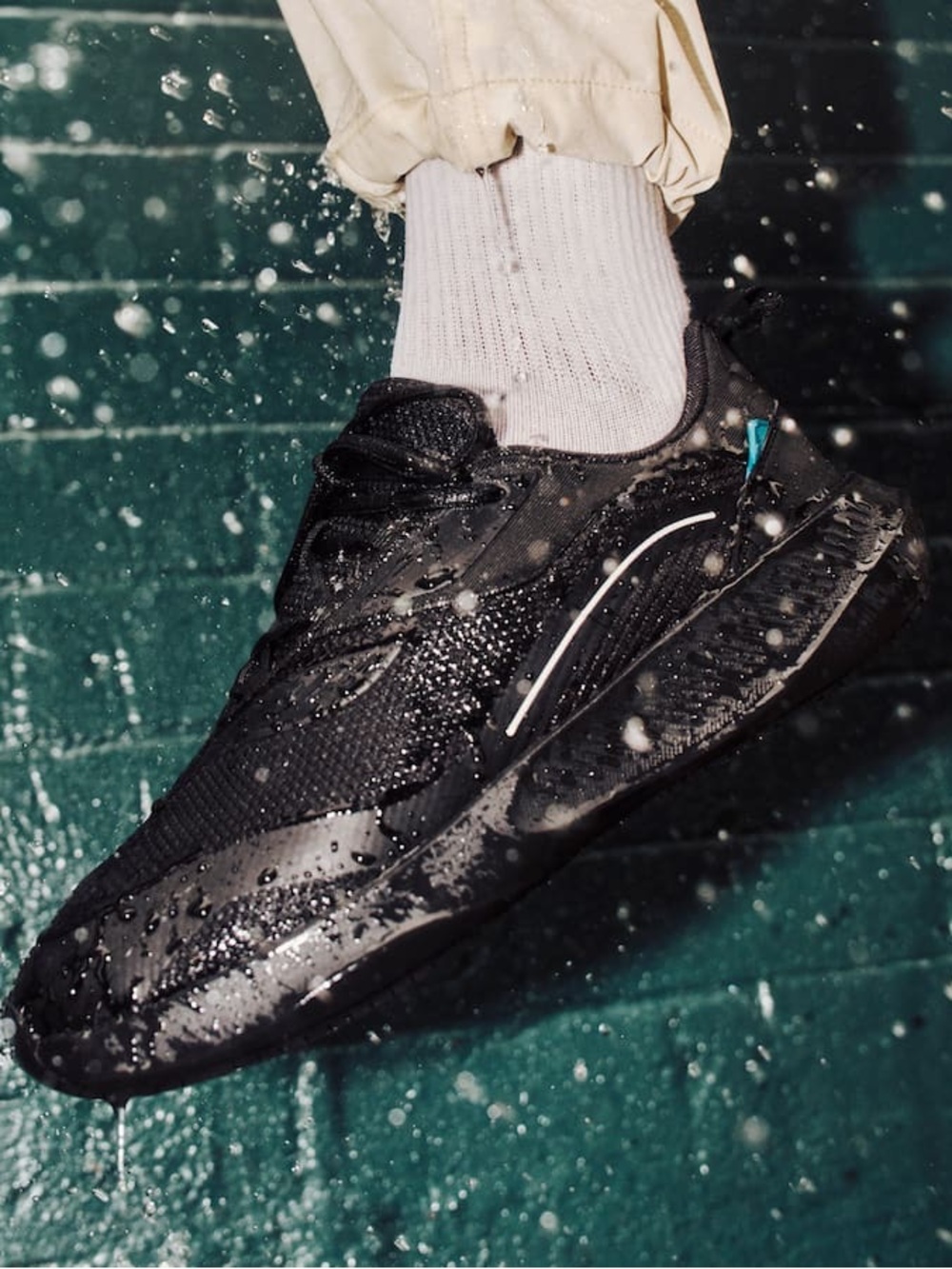 Vessi Tidal Black Lace Up Athletic Waterproof Sneakers